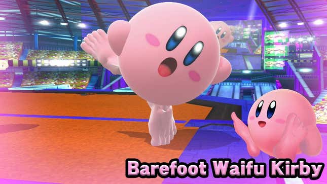 Modder Adds Kirby With Human Feet To <i>Smash Bros.</i><em></em>