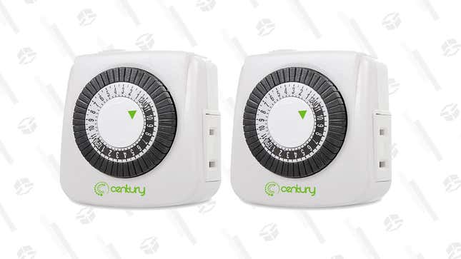 Century Mini Indoor 24-Hour Mechanical Outlet Timer, 2-Pack | $7 | Woot