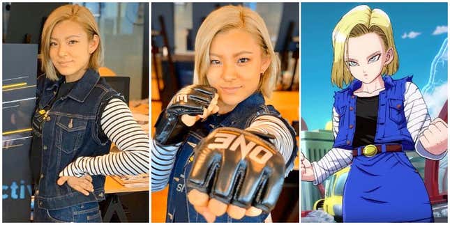 Image for article titled MMA Fighter Does An Excellent Cosplay Of Dragon Ball&#39;s Android 18