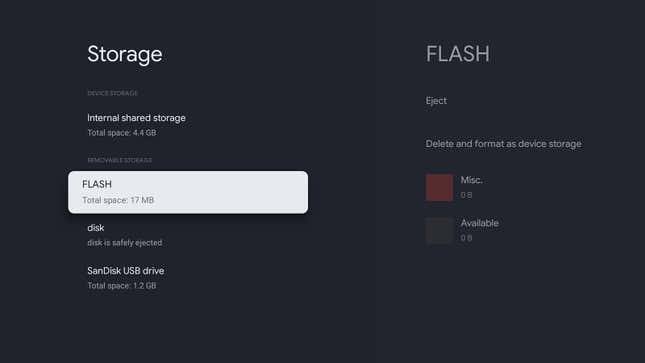 Your Chromecast will be able to see any attached storage.