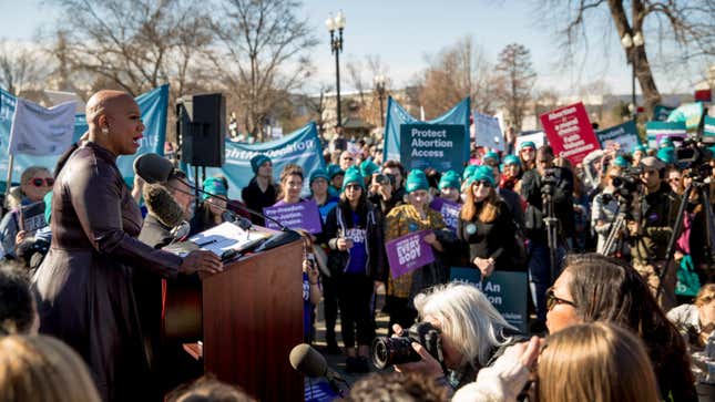 Image for article titled Watch: Rep. Ayanna Pressley Delivers Rousing Speech in Defense of Reproductive Rights as Roe v. Wade Faces Its Biggest Challenge Yet