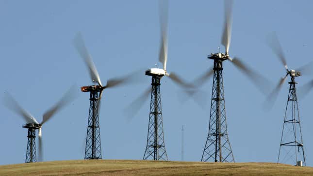 Wind turbines on Altamont Pass.