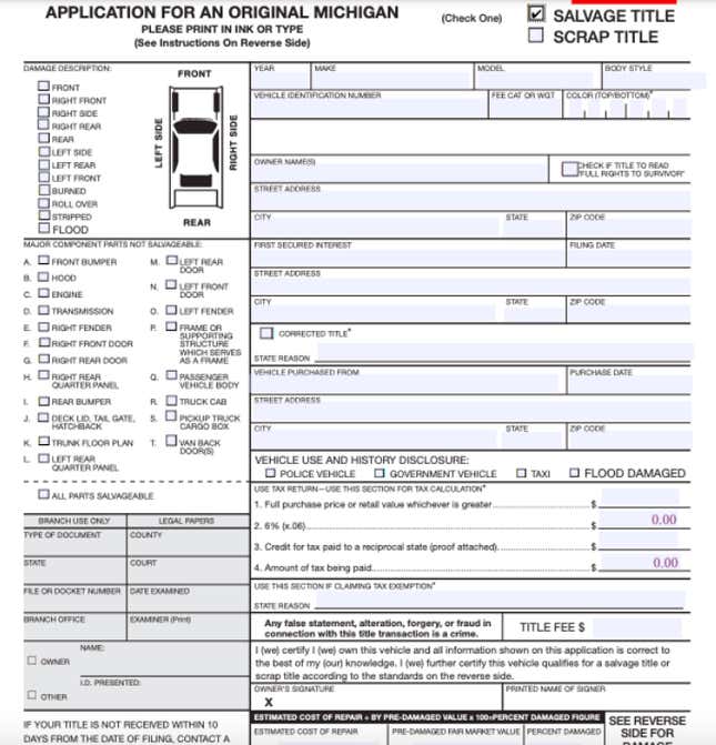 Image for article titled How I Got A Great Deal By Buying A 'Totaled' Car With A Salvage Title