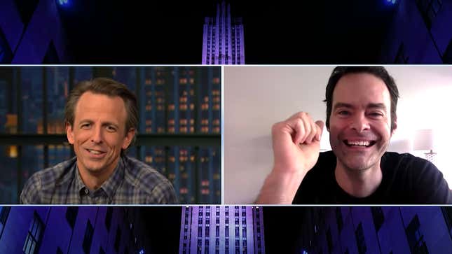 Bill Hader and Seth Meyers talk <i>Barry</i>'s return, almost killing Justin Bieber