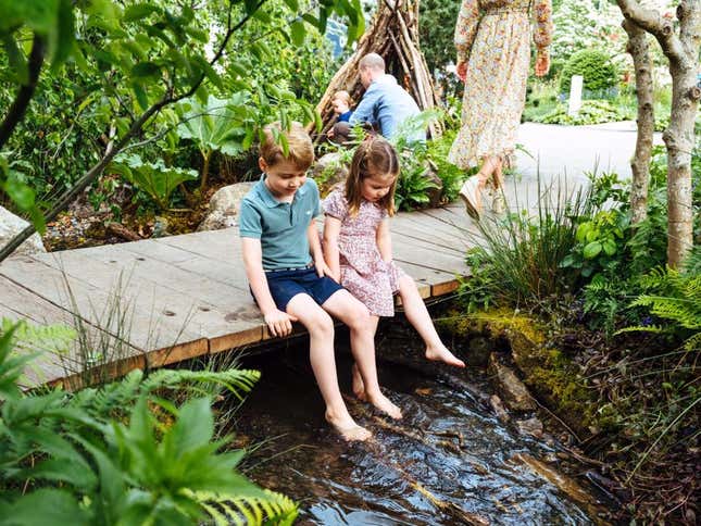 Image for article titled Here's Kate Middleton by a Babbling Brook