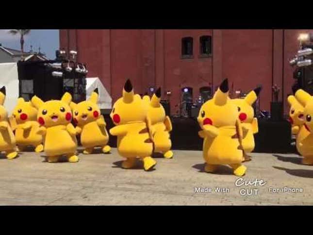 Dancing Pikachus Sure Are Hypnotic