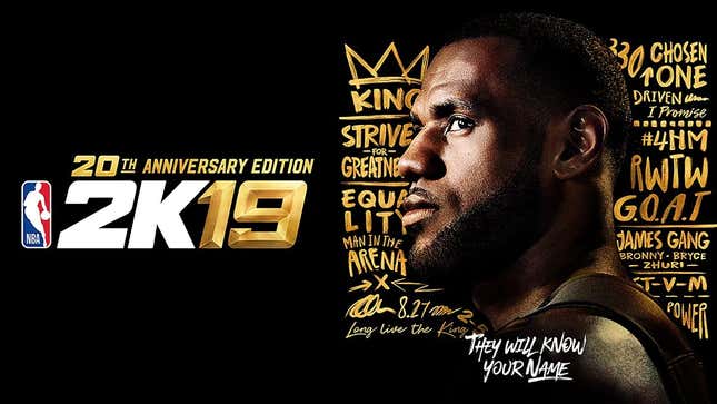 LeBron James Is <i>NBA 2K19's </i>Cover Star