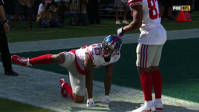 Odell Beckham Jr. Celebrates A Pair Of Touchdowns By Peeing And Protesting