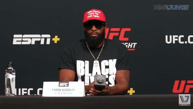 Image for article titled Tyron Woodley Has the Perfect Response for Every Question at UFC Press Conference: &#39;Black Lives Matter&#39;