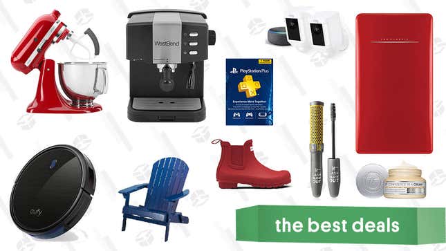 Image for article titled Tuesday&#39;s Best Deals: Kitchen Aid Mixer, West Bend Espresso Maker, Hunter Boots, Playstation Plus, Ring Spotlight, It Cosmetics Sale, and More