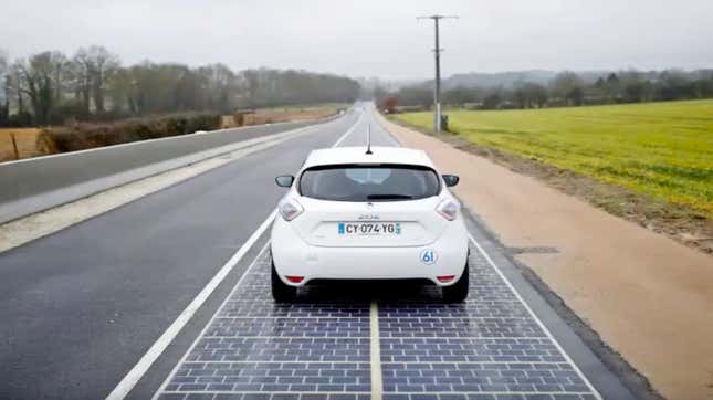 Image for article titled Turns Out A Road Made Of Solar Panels Was, In Fact, A Bad Idea