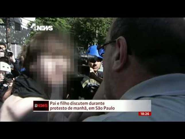 Dad In Brazil Blows Up His Protesting Son's Spot, Tells Him To Get A Job