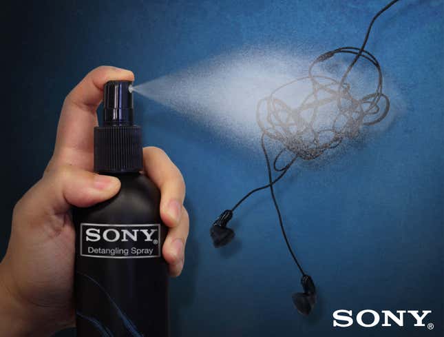 Image for article titled Sony Releases New Earbud Detangling Spray