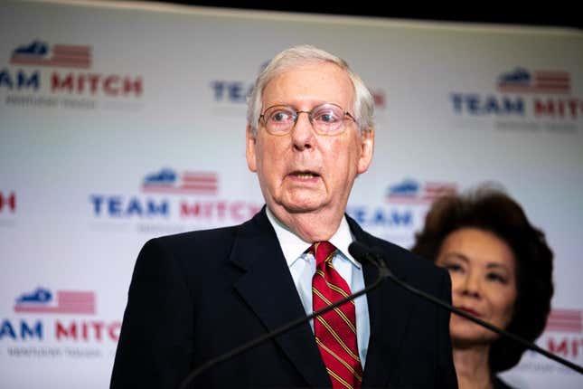 Image for article titled Mitch McConnell Referenced Martin Luther King Jr. in His Victory Speech. MLK&#39;s Family Graciously Invite Him to STFU