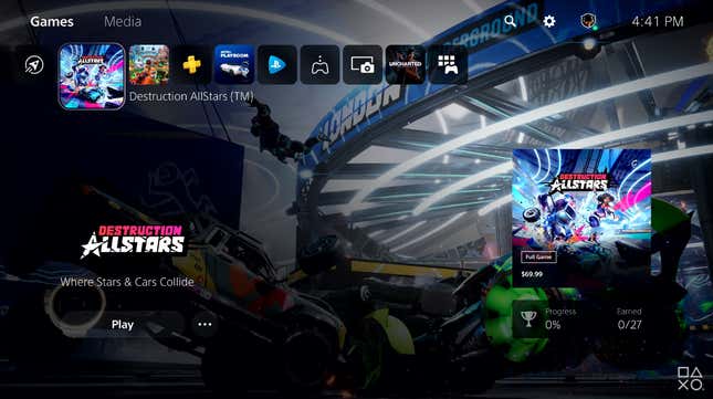 Image for article titled Here's What The PS5's UI Looks Like