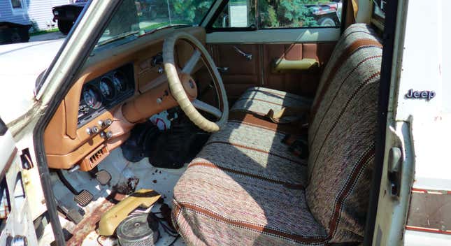 The bench seat in my 1985 Jeep J10 pickup.