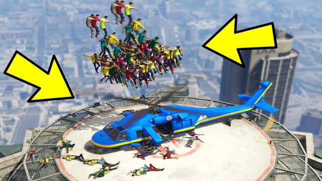 <i>GTA V </i>Helicopter vs 100 People