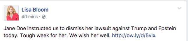 Image for article titled The Woman Who Accused Trump of Raping Her at 13 Just Dropped Her Lawsuit