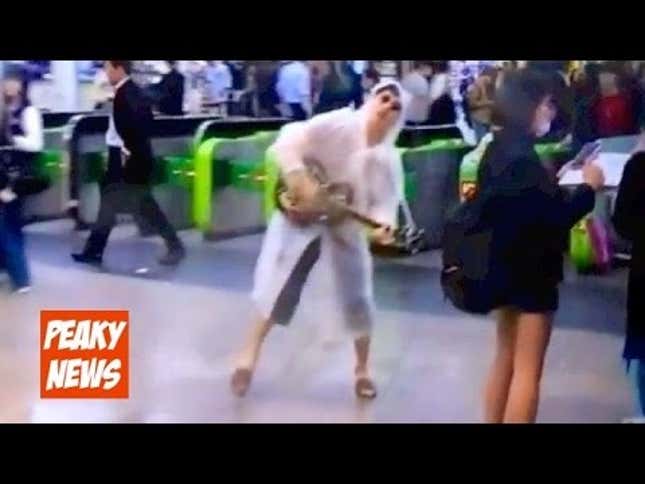 Typhoon Hits Japan, Man Photobombs the Evening News