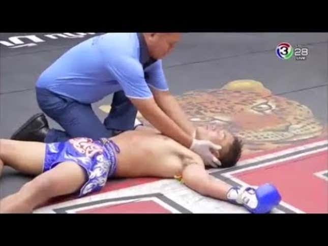 Muay Thai Fighter Lands The Face-Kick Knockout Of A Lifetime