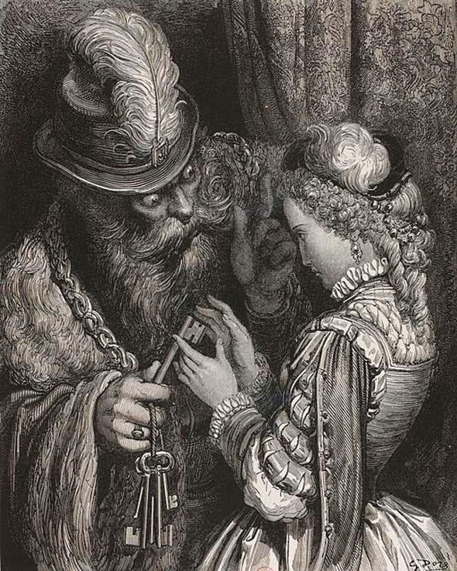Gustave Dore, Bluebeard in Les Contes de Perrault, 1862