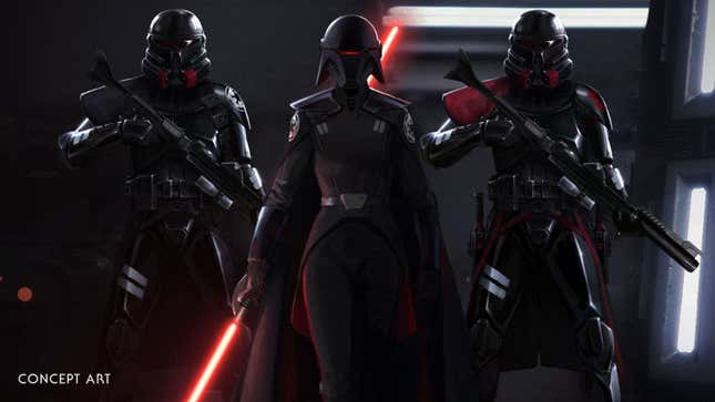 Purge Troopers and a Sith Inquisitor