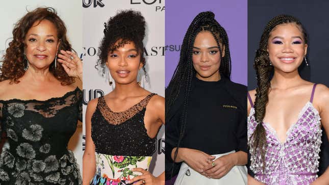 Debbie Allen, left, on November 1, 2018; Yara Shahidi on November 11, 2019; Tessa Thompson on January 27, 2020; Storm Reid on February 24, 2020. 