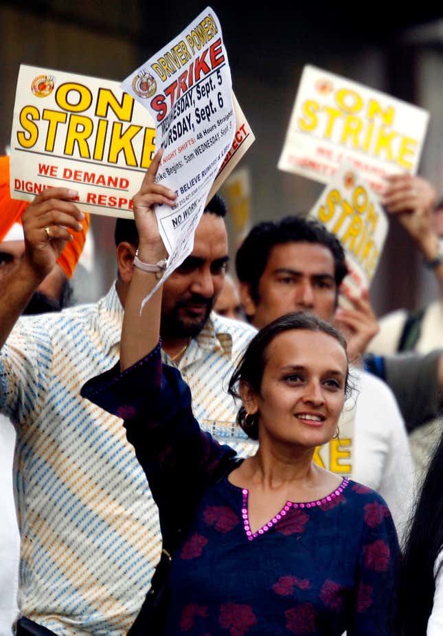 Picket near Penn Station in 2007
