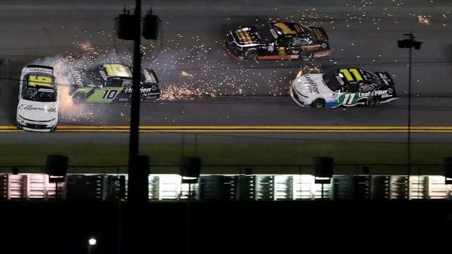 Image for article titled NASCAR Xfinity Series Team Kaulig Racing Throws Away Top Three At Daytona With Last Lap Crash