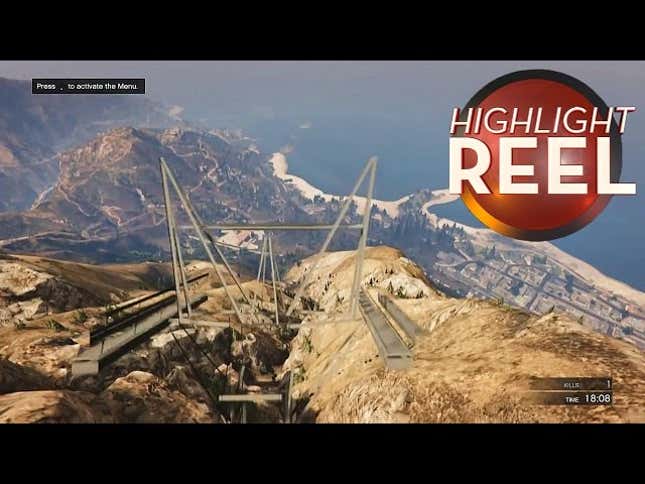 A Bonkers <i>GTA V</i> Skydiving Stunt
