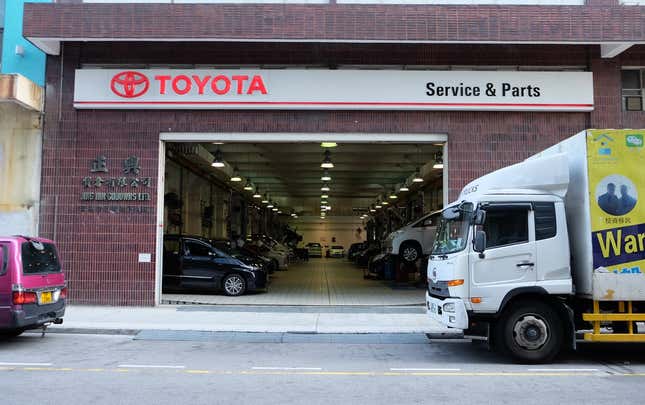 This Toyota service center is the biggest garage I saw during my two weeks in Hong Kong. (Photo: Michael Tracy)