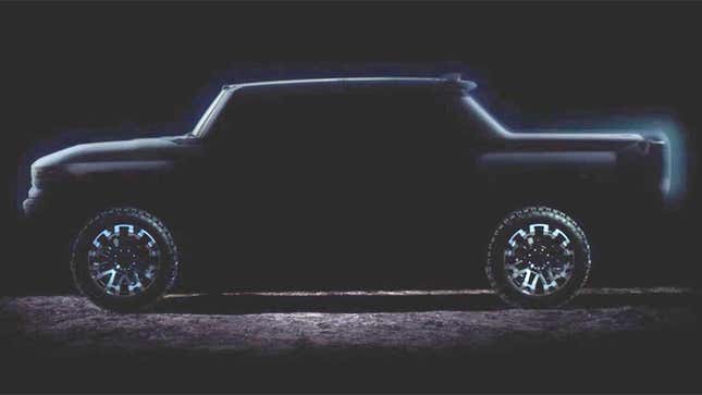 Image for article titled New 2022 GMC Hummer Electric Truck Images Show A Sail Pillar And A Short Bed