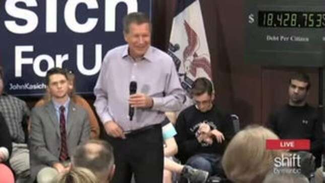 Ladies Man John Kasich Asks Woman If She's Ever Been on a Diet