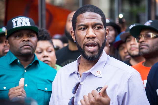 Jumaane Williams (shown here at a 2016 anti-violence event in New York City) is now the New York City public advocate, second in line to the mayor’s office. A measure sponsored by Williams to stop companies from testing job applicants for marijuana has now been approved by New York City’s City Council and is awaiting signature by Mayor Bill de Blasio.