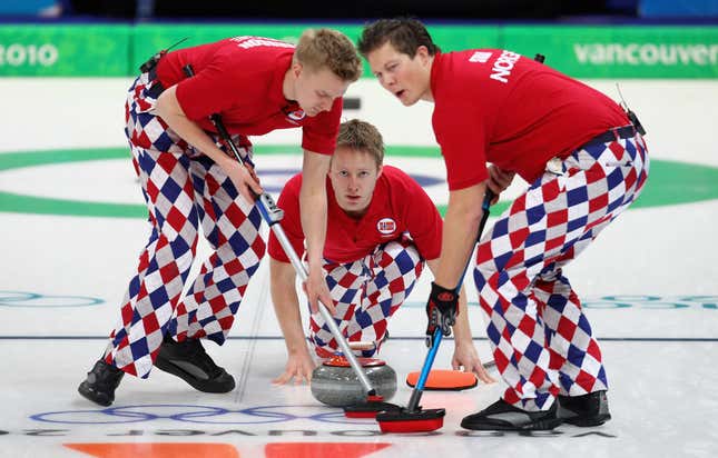 The Norwegian Olympic Curling Team's Pants