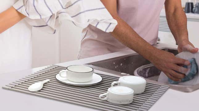 X-Chef Rolled Up DIsh Drying Rack | $17 | Amazon | Clip 10% coupon and use promo code U92RPA36
