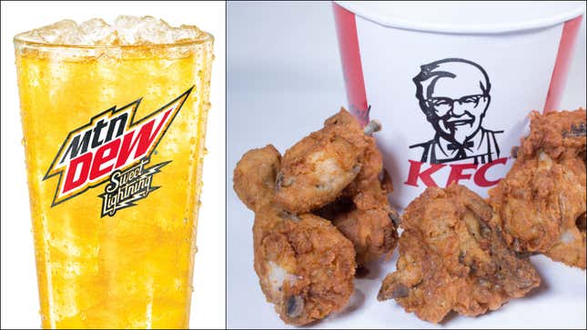 Image for article titled Mountain Dew created a soda designed to pair with KFC’s Original Recipe chicken