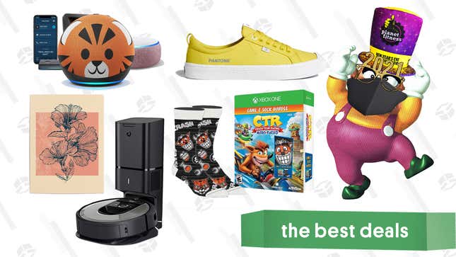 Image for article titled Friday&#39;s Best Deals: Amazon Echo Sale, Society6 Posters, Roomba i6+, Crash Team Racing + Socks, TriggerPoint Foam Rollers, Pantone Sneakers, and More