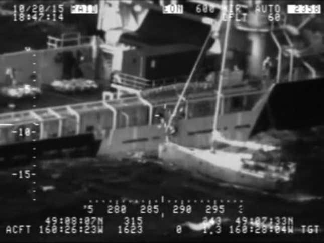 Man Leaps Onto a Rescue Ship Over Stormy Seas With a Cat Tucked Into His Sweater