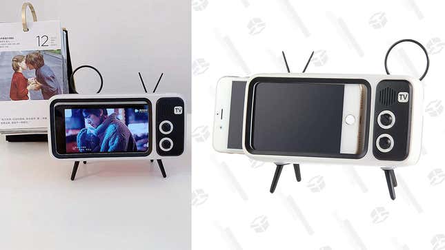Retro Mini TV Phone Holder | $13 | Amazon | Clip coupon