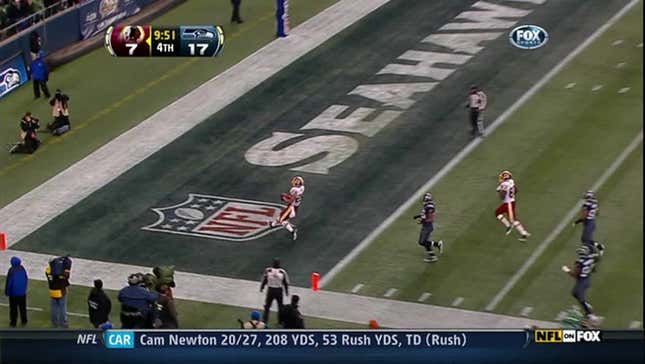 Roy Helu Leapfrogs The Seahawks For A Touchdown