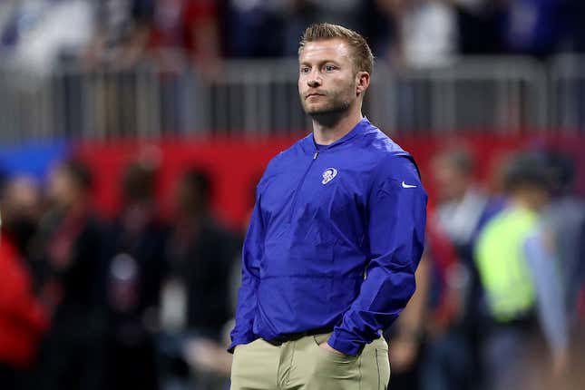 Image for article titled Sean McVay Says He Ate Too Much Tape Before The Super Bowl