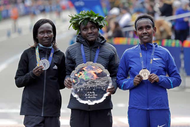 Image for article titled I'm So Proud of Joyciline Jepkosgei, Who Won the New York City Marathon With the Fastest Debut Time Ever