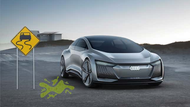 The Audi Aicon, a proposed autonomous-car concept from Volkswagen AG. 