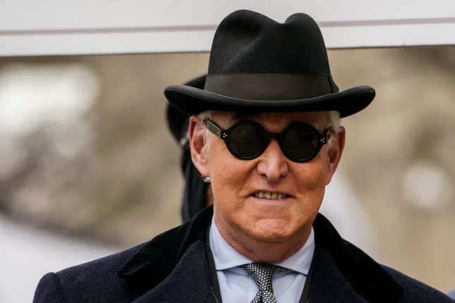 Image for article titled Trump Is Totally Going to Pardon Mr. Whitefolks, Roger Stone