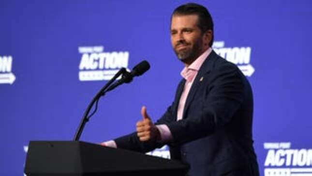 Spotted: Don Jr and Kimberly Guilfoyle Roaming a Crowded Hamptons Party Without Masks