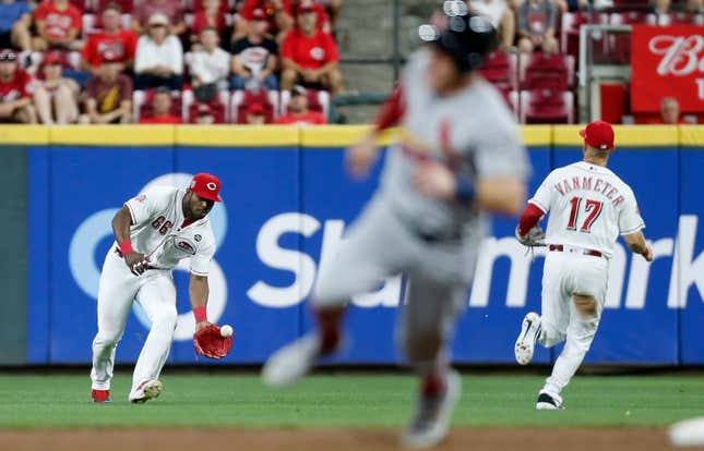 Yasiel Puig Starts Very Uncommon Double Play With Very Badass Throw