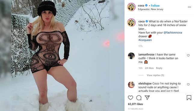 Image for article titled Coco Dressed For the Blizzard
