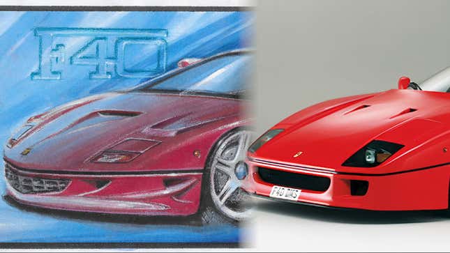 Image for article titled Legendary McLaren P1 Designer Sketched A Redesigned Ferrari F40