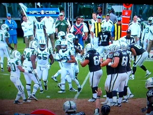 Referee Eats It In Raiders-Jets Game